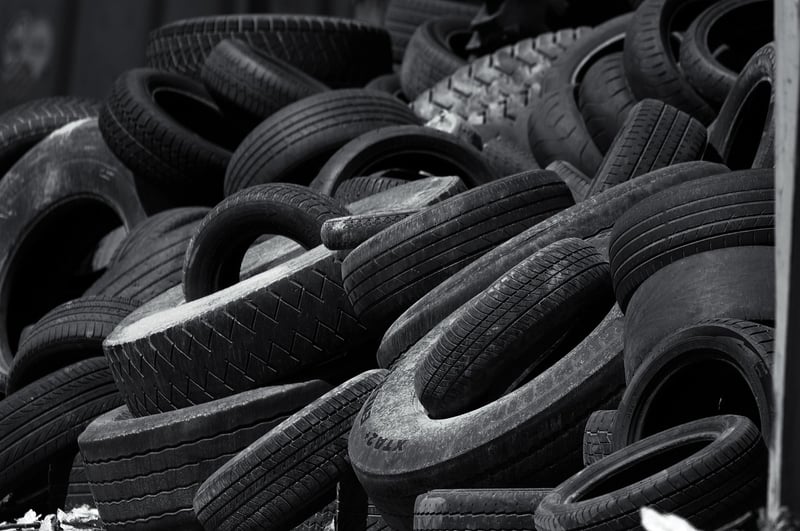 Upcycled tire planters